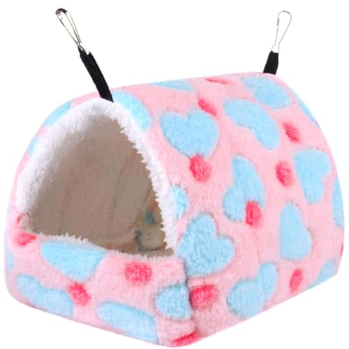 Amosfun 2St Hängematte für Hamster Winterhamsterbett Hamster hängematte Haustierhaus Zubehör für Haustierstreu für Kleintiere Warmer Schlafsack Einstreu für Hamster hängendes Bett von Amosfun