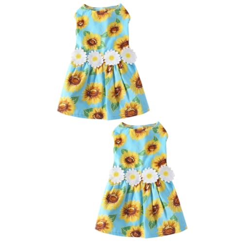 Amosfun 2st Haustierkleid Sweatshirt-Kleid Geburtstagskleid Für Hunde Hunde-t-Shirt Hundekleidung Für ädchen Welpenkleider Tutu-Kleid Für Hunde ädchen-Outfits Pullover Baumwolle Chef von Amosfun