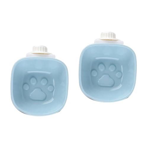 Amosfun 2st Käfigmontierter Katzennapf Futterspender Für Haustiere Hundefutter Doppelter Hundenapf Hängend Anti-erstickungs-schüssel von Amosfun