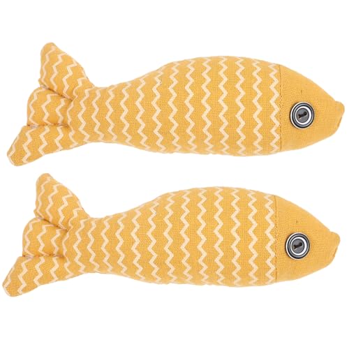 Amosfun 2stücke Katzen Spielzeug Aus Simulation Fisch Interaktive Kauspielzeuge Aus Strapazierfähigem Material Zum Spielen Kauen Und Jagen Für Katzen Fördert Spielerisches Verhalten von Amosfun