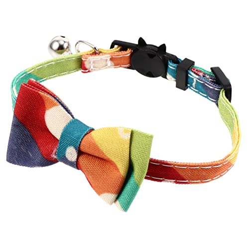 Amosfun 2 Stücke Stilvolle Katze Kragen Bowtie Pet Halskette für Kätzchen Glocke Kragen Material von Amosfun