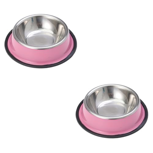 Amosfun 2st Katzennäpfe Hundenäpfe Edelstahl Futternapf Für Hunde Hundenapf Zubehör Rostfreier Stahl von Amosfun
