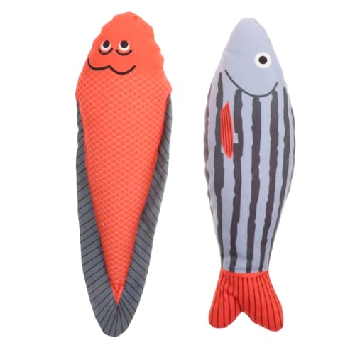 Amosfun 2St Katzenspielzeug Interactive cat Toy schmusekissen für Katzen Katze flattert Kauspielzeug für Katzen Baby Spielzeug Plüschtiere Katzenminze-Spielzeug in Fischform Amosfun 2St Katzenspielzeug Interactive cat Toy schmusekissen für Katzen Katze flattert Kauspielzeug für Katzen Baby Spielzeug Plüschtiere Katzenminze-Spielzeug in Fischform von Amosfun