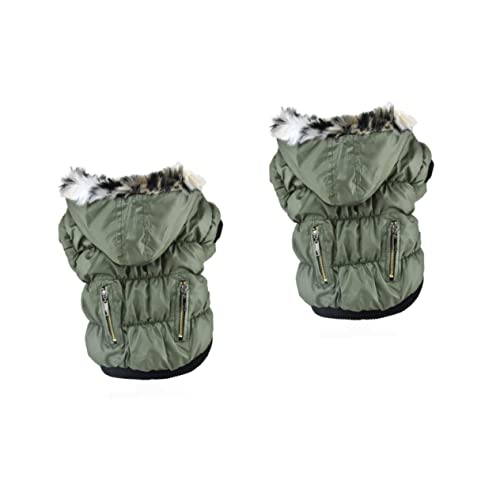 Amosfun 2St Sweatshirts für Hunde Hoodie für Hunde bei kaltem hundemantel Dog Raincoat Hoodie mit Reißverschluss Welpen-Outfits Haustierkostüm mit Reißverschluss Winter von Amosfun