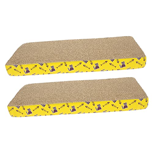 Amosfun 2st Kratzbaum Für Katzen Katzenkratzlounge Krallenauflage Aus Sisal Katzenkratzer Aus Pappe Katzenstange Bodenkratzunterlage Krallenmatten Für Katzen Post Wellpapier Kätzchen von Amosfun