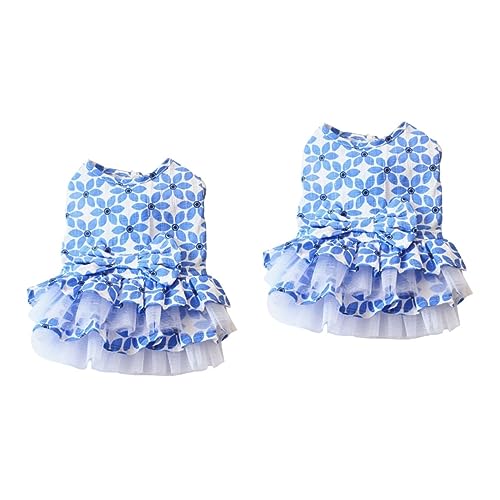 Amosfun 2-teiliger Hunderock Tutu Modisches Haustierkleid Atmungsaktiv Bezauberndes Welpen-Outfit Größe XL Für Partys Und Veranstaltungen von Amosfun