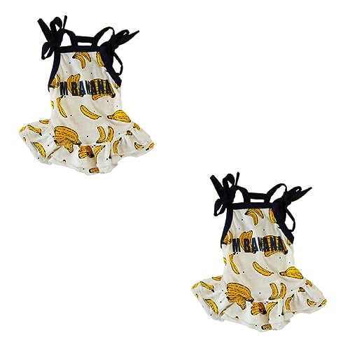 Amosfun 2St Haustierbekleidung Welpenkleidung aus hundekostüm Hunde kostüm Welpen-Outfits Tank-Top-Bluse Sommerkleid für Haustiere Hunderock atmungsaktiv Sweatshirt zubehör von Amosfun