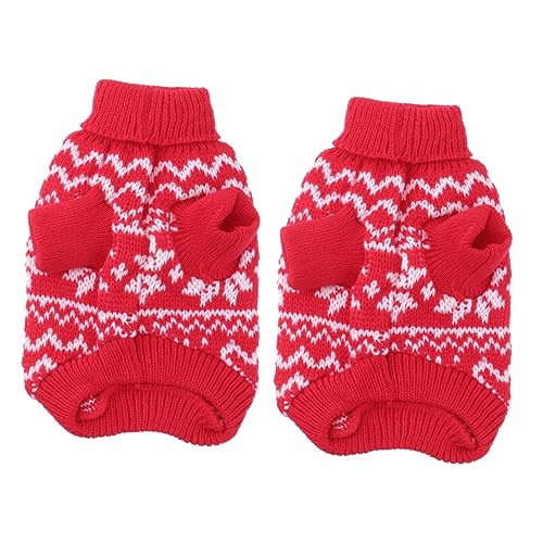 Amosfun 2st Weihnachtspullover Für Katzen Roter Hundepullover Weihnachtspullover Für Hunde Katzen-Outfit Hundewarme Strickwaren Weihnachtskleidung Für Hunde Haustier Weihnachtskostüme Amosfun 2st Weihnachtspullover Für Katzen Roter Hundepullover Weihnachtspullover Für Hunde Katzen-Outfit Hundewarme Strickwaren Weihnachtskleidung Für Hunde Haustier Weihnachtskostüme von Amosfun