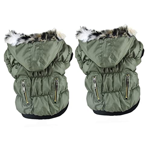 Amosfun 2St hundemantel Dog Raincoat Hundehoodies für kleine Hunde Hundewintermantel Hoodiejacke Haustier Hund Mantel Haustier-Welpen-Kleidung Reißverschluss Baumwollmantel Haustierzubehör Amosfun 2St hundemantel Dog Raincoat Hundehoodies für kleine Hunde Hundewintermantel Hoodiejacke Haustier Hund Mantel Haustier-Welpen-Kleidung Reißverschluss Baumwollmantel Haustierzubehör von Amosfun