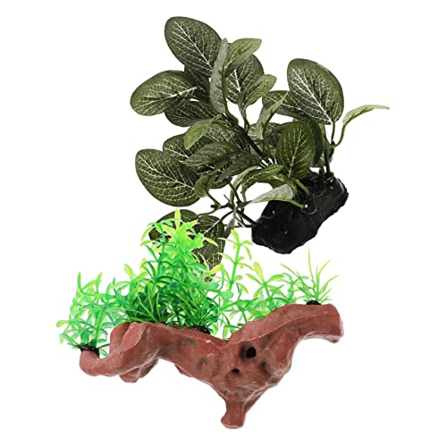 Amosfun 2stücke Aquarienpflanzen Dekoration Für Fischaquarien Zubehör Kleine Pflanzen Für Aquarium Naturgetreue Aquariumdekorationen von Amosfun
