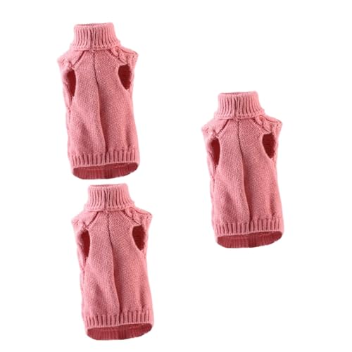 Amosfun 3 STK Haustier-Pullover Urlaub Haustier Tuch Hundepullover Klein Warmer Haustierpullover Warmes Welpenhundehemd Anzug Für Hunde Hundeweihnachtspullover Geschenk Weste Der Hund Garn von Amosfun