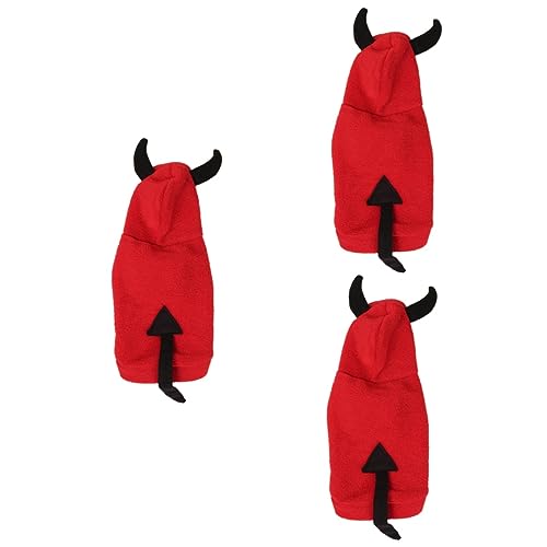 Amosfun 3stücke Halloween Hundekleidung Teufel Kostüm Bequemer Wintermantel Aus -Fleece Für Herbst Und Winter Schnelltrocknend Und Atmungsaktiv Für Aktive Haustiere Amosfun 3stücke Halloween Hundekleidung Teufel Kostüm Bequemer Wintermantel Aus -Fleece Für Herbst Und Winter Schnelltrocknend Und Atmungsaktiv Für Aktive Haustiere von Amosfun