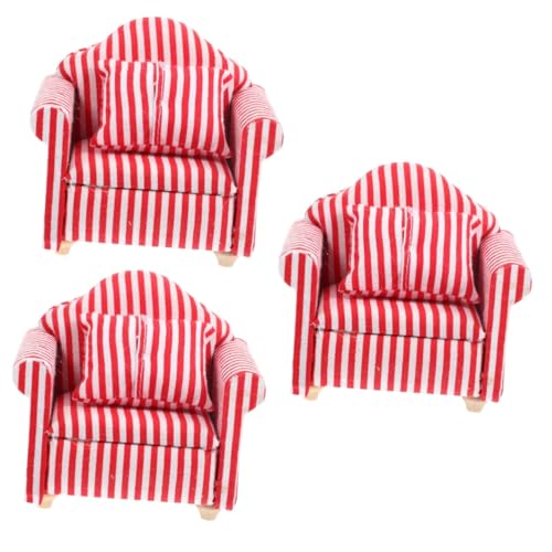 Amosfun 3sätze Sofa Für Zwerghamster Rote Und Weiße Streifen Weiches Spielzeug Für Kleintiere Kuschelmöbel Für Hamster Und Meerschweinchen Hochwertiges Baumwollmaterial Pflegeleicht von Amosfun