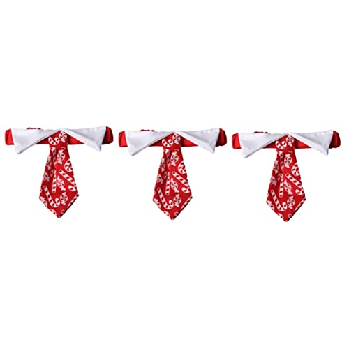 Amosfun 3st Hundeweihnachtszubehör Urlaub Hundehalsband Weihnachtshundehalsband Kollektion Fliege Und Kragen Für Haustiere Weihnachtskrawattenkragen Die Täglichen Erfordernisse Drucken von Amosfun