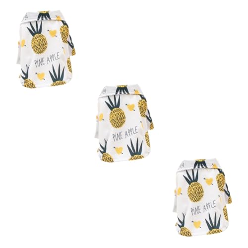 Amosfun 3St Hawaiihemd Hawaii-Hemden Hundekleidung Strandshirt für Hunde Kleidung für Sommeroutfits für Frühlings- und Sommerkleidung großer Kleiner Weiß von Amosfun