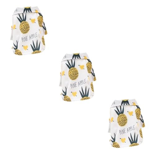 Amosfun 3-teiliges Haustier-Shirt Hunde-Shirt Hundebekleidung Haustier-Hawaii-Kleidung Hundebekleidung Weiß Größe 2XL Stilvoll Und Bequem von Amosfun