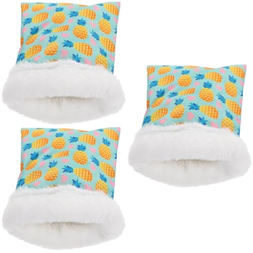 Amosfun 3St Schlafsack für Hamster Meerschweinchenbett Igeltasche Hamster Schlafsack Kleintierbett Spielzeuge Hamster-Baumwollversteck Schlafbett für Haustiere das Bett von Amosfun