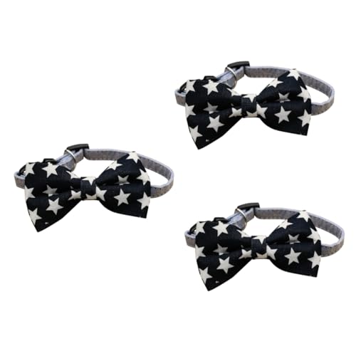 Amosfun 3St bisycle elastisches Band Hunde-Accessoires Doppelschleife Hunde zubehör Stars Haustier Fliege Teddyschleifenknoten Bogenknoten Katze Fliege Fliege Krawatte binden Halsband von Amosfun