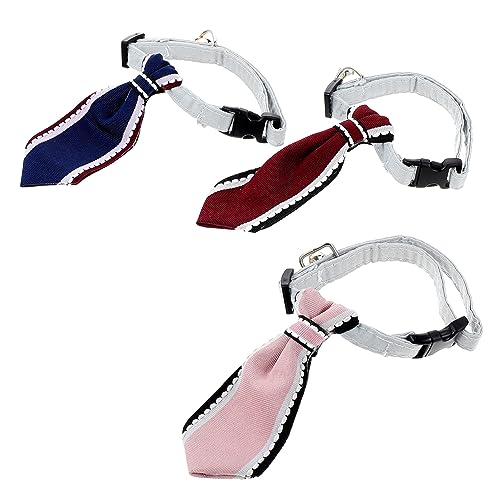 Amosfun Hundehalsband Für Gentleman Mit Glöckchen 3 Stück Modische Haustier-Krawatten Dekoratives Ornament Für Welpen Und Katzen von Amosfun
