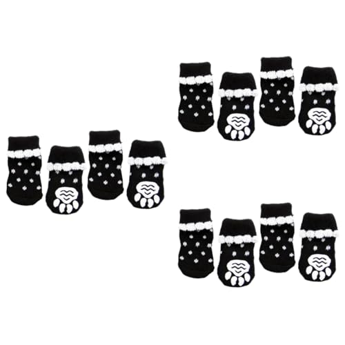 Amosfun 3st Haustier Warme Socken Hundewelpenpfote rutschfeste Hundesocken Hund Füße Schutz Anti-Hunde-socken Weihnachtssocken Für Hunde Keine Hundesocken Sockenschuhe Wintersocken Drucken von Amosfun