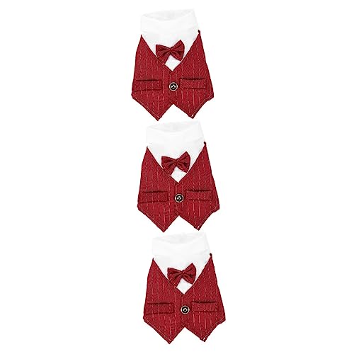 Amosfun 3st Haustieranzug Weihnachtsmann-Shirt Für Jungen Hundekostüme Für Mittelgroße Hunde Hochzeitskostüm Katze Bedruckter Hundeanzug Hund Verkleiden Polyester Für Hunde Schmücken von Amosfun