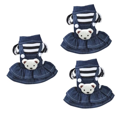 Amosfun 3st Gestreifter Hundemädchenrock Frühlingskleider Für Pyjama- Welpe Haustier Jeans-Overall Für Hundekostüme Für Kleine Jeanskleid Kleidung Mittlerer Amosfun 3st Gestreifter Hundemädchenrock Frühlingskleider Für Pyjama- Welpe Haustier Jeans-Overall Für Hundekostüme Für Kleine Jeanskleid Kleidung Mittlerer von Amosfun