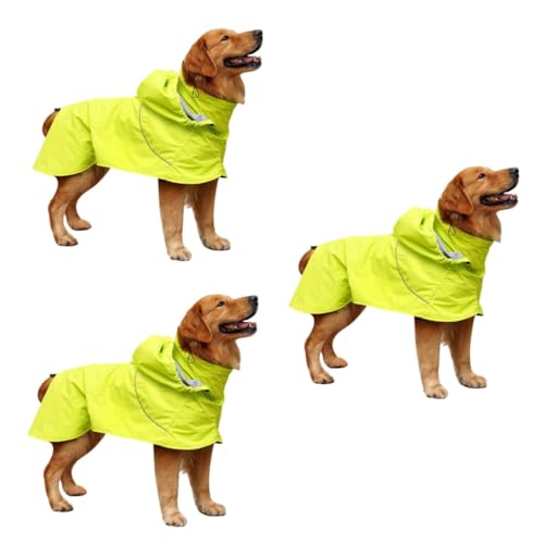 Amosfun 3st Regenmantel Für Haustiere Großer Hunderegenmantel Wasserdichter Poncho Hund Regen Slicker Nylon-hunderegen Regenjacke Für Haustiere Hund Regenmantel Mit Hut von Amosfun