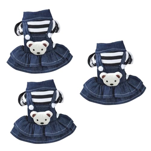 Amosfun Hundekleidung Kleine Hunde 3st Weihnachts Pyjama Hundeleine Weihnachtspyjama Jeans Kostüme Hundekleidung Für Kleine Hunde von Amosfun