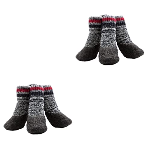 Amosfun 4 Paare Hundesocken Für Kleine Hunde Socken Für Hunde Socken Mit Hundegriff Hundegriffsocken Klein Welpensocken Socken Für Katzen Anti-rutsch-socken Für Haustiere Sohlen Winter von Amosfun