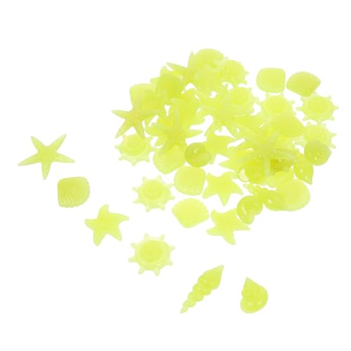 Amosfun 50 Aquarium fluoreszierender leuchtende Steine leuchtende kieselsteine Blumentopf-Kieselsteine Aquariensteine Kies für Aquarium Badezimmerdekorationen leuchtende Felsen von Amosfun