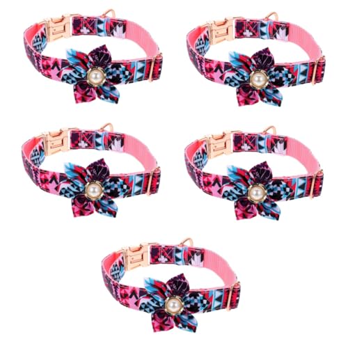 Amosfun 5St Haustierhalsband pet Supplies haustierbedarf verstellbares Welpenhalsband verstellbares hundehalsband Halskette Fliege Katzenhalsbänder Hundehalsband von Amosfun