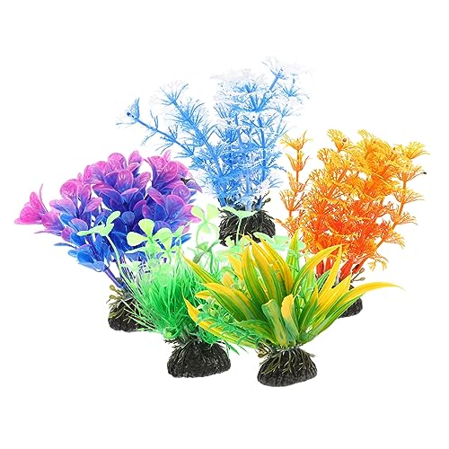 Amosfun 5stücke Teiliges Künstliche Wasserpflanzen Dekorative Für Aquarien Fischbehälter Lebensechte Aquarium Dekoration Pflegeleicht Und Naturgetreues Design von Amosfun