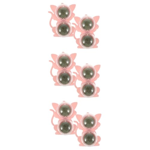 Amosfun 6 STK Katzenspielzeug Pfefferminzpflanze Geschenke -Spielzeug Zahnreinigung Katzenminze Rotierende Kugel Aus Minzblättern Katzenminze Bälle Leckerbissen Für Katzen Die Katze von Amosfun
