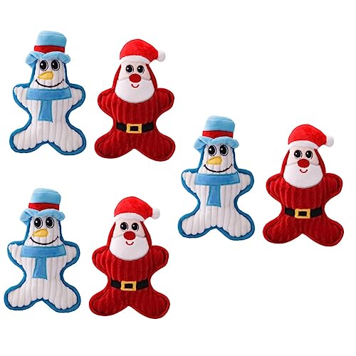 Amosfun 6 STK Haustiere Santa Quietscher Spielzeug Weihnachtshund Quietscht Spielzeug Interaktives Weihnachtsspielzeug Für Hunde Baby Sanft Weihnachtsschneemann Amosfun 6 STK Haustiere Santa Quietscher Spielzeug Weihnachtshund Quietscht Spielzeug Interaktives Weihnachtsspielzeug Für Hunde Baby Sanft Weihnachtsschneemann von Amosfun