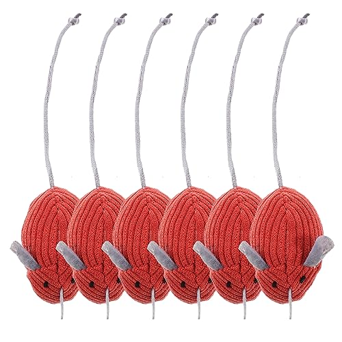 Amosfun Katzenspielzeug 6-TLG. Kätzchen-spielset Weiches Mausspielzeug Katzenspielzeug Für Den Innenbereich Interaktive Katzenmäuse Katzenbedarf von Amosfun