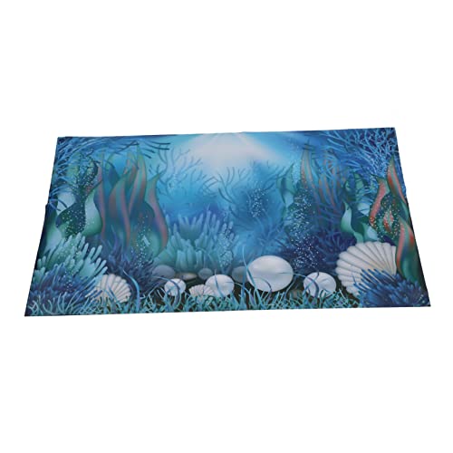 Amosfun Aquarium Hintergrundpapier 3D-Bild Wasserpflanzenkulisse Aquarium Poster unterwasserwelt deko 3D-Aufkleber botanische Tapete 3D-Panzerhintergrund dekorativer Aquarienaufkleber von Amosfun