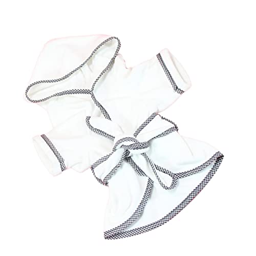 Amosfun Hunde-Bademantel Für Haustiere Schnelltrocknender Saugfähiger Polyester-Mantel Weiß XL Für Badewanne Kalten Monate Haustier-Bademantel Für Hunde Und Katzen von Amosfun