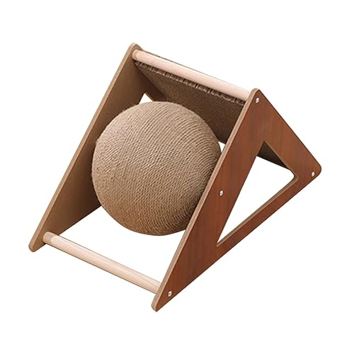 Amosfun Dreieckiger Kratzbaum Für Katzen Kratzmatte Katzenrad Katze Sisal Süßer Katzenbaum Katzenkratzen Drehbar Katzenkratzbett Klettergerüst Für Katzen Katzenkratzer Wellpapier Vertikal von Amosfun