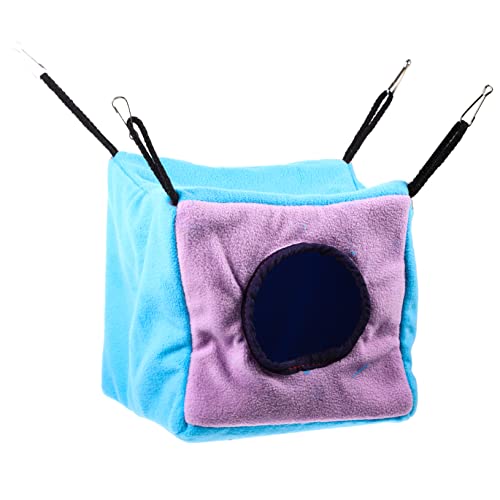Amosfun Eichhörnchen-Nest Aus Baumwolle Hamster-plüsch-hängematte Frettchenversteck Hängematte Chinchilla-winternest Hängender Hamster Liegende Hängematte Für Kätzchen Schlafsack Papagei von Amosfun