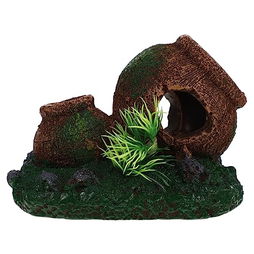 Amosfun Realistische Garnelenversteckhöhle für Aquarien Kunstharz Aquarium- Garnelenzuchtunterschlupf Heim- und Büro-Ornament von Amosfun