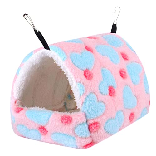 Amosfun Hängematte Für Hamster Warmer Kleintierkäfig Hängematte Für Kleine Haustiere Hamster Haustierbett Gemütliches Hamsterhaus Zwergenversteck Flanell Baumwolle Isolierung Kleine Tiere von Amosfun