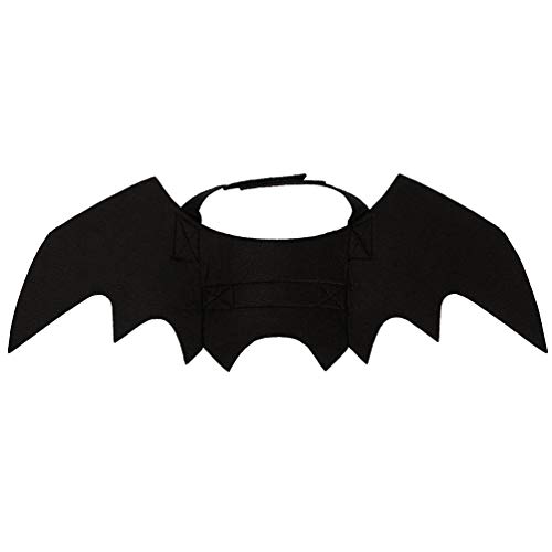 Amosfun Halloween Pet Costume Bat Cosplay Outfits Clothes Coats Apparel Funny Dog Halloween Party Costume for Puppy Small Dog Cat Size L von Amosfun