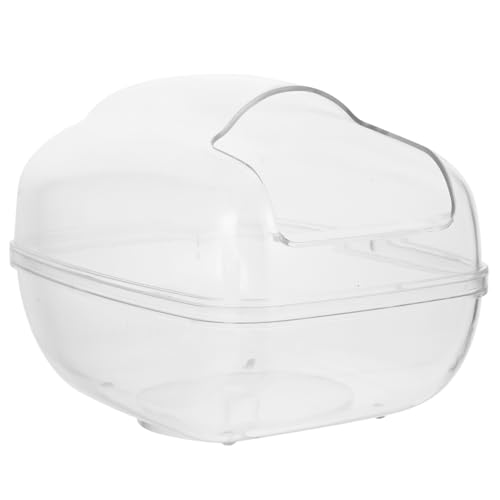 Amosfun Hamster Toilette Hamster-Toilette Chinchilla-badebehälter Badschale Für Hamster Zubehör Für Tierkäfige Hamster Duschbecken Kleintier Badehaus Badewanne Plastik Meerschweinchen von Amosfun