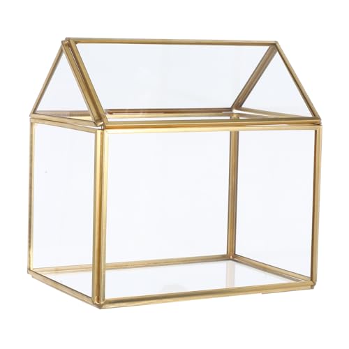 Amosfun Handgefertigtes Terrarium Hausform mit Deckel Geometrischer Indoor Gewächshaus Pflanzbehälter für Luftpflanzen Tischdekoration Vielseitiger Pflanzenkasten mit Konservierten Blumen Amosfun Handgefertigtes Terrarium Hausform mit Deckel Geometrischer Indoor Gewächshaus Pflanzbehälter für Luftpflanzen Tischdekoration Vielseitiger Pflanzenkasten mit Konservierten Blumen von Amosfun