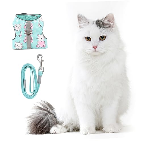 Amosfun Katzenweste mit Leine Netzstoff Verstellbar Bequem Leicht Nachtleuchtende Weste Zum Spazierengehen Größe M Amosfun Katzenweste mit Leine Netzstoff Verstellbar Bequem Leicht Nachtleuchtende Weste Zum Spazierengehen Größe M von Amosfun