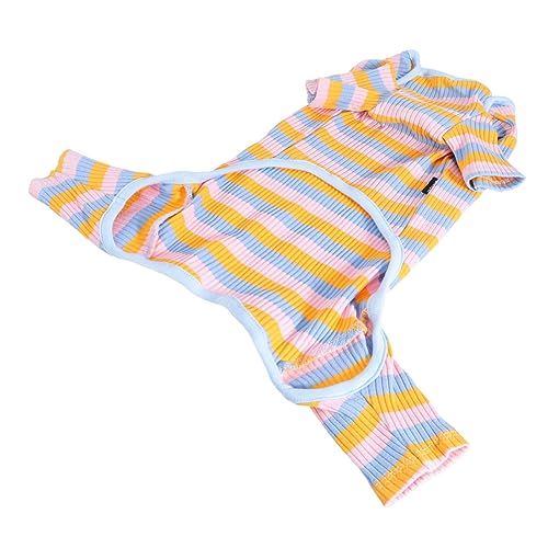 Amosfun Haustier Vierbeinige Kleidung Welpen-Pyjama Outdoorbekleidung Hund Winterkunden Welpe Warmer Kunde Hundekleidung Mit Vier Beinen Hunde-Overall Arbeitshosen Baumwolle Pullover Feder von Amosfun
