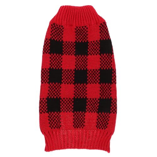 Amosfun Hundepulloverkostüm Kleiner Hund weihnachtsoutfit welpen Pullover Dog Clothes for small Dogs Schwarzes Kleid Tanktop mit Stehkragen stilvolle Welpenkleidung Welpenkostüm xs von Amosfun