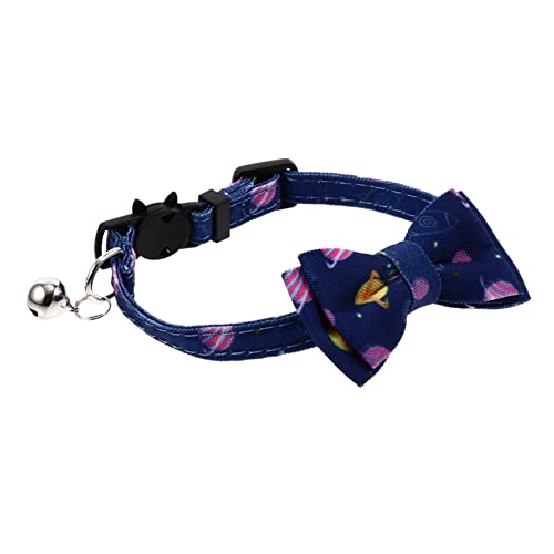 Amosfun Katzenhalsband Abreißhalsbänder für Katzen ID-Halsband für Katze personalisierte Hundefliege Lätzchen Halskette Haustier Katzenhalsdekor Katzenbedarf Kätzchen binden Nylon von Amosfun