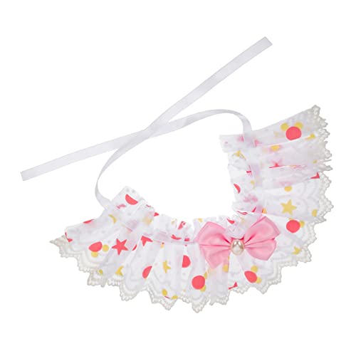 Amosfun Niedliches Haustierhalsband Kätzchen Spitzenhalstuch Stilvolles Katzenhalsband Glocke Für Welpen Dekoratives Ornament von Amosfun