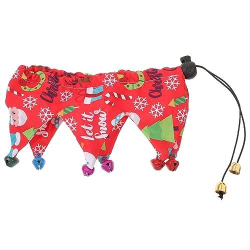 Amosfun Katzennarrenhalsband Verstellbares Katzenhalsband Weihnachts-katzenhalsband Halloween-narrenhalsband Süße Welpen-Outfits Kürbis-hundehalsband Weihnachten Polyester Anhänger Baby von Amosfun